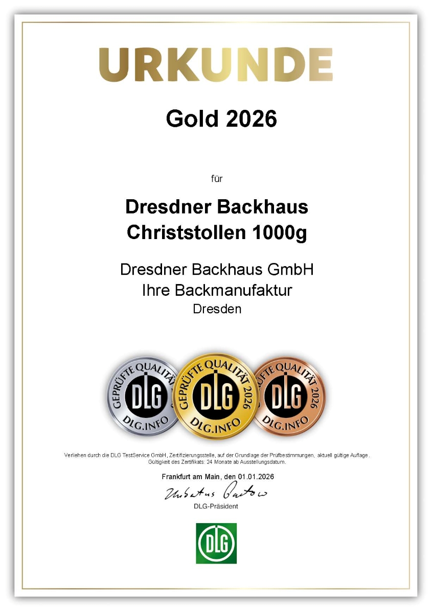 Dresdner Backhaus Christstollen®  | 1000g Karton Comic