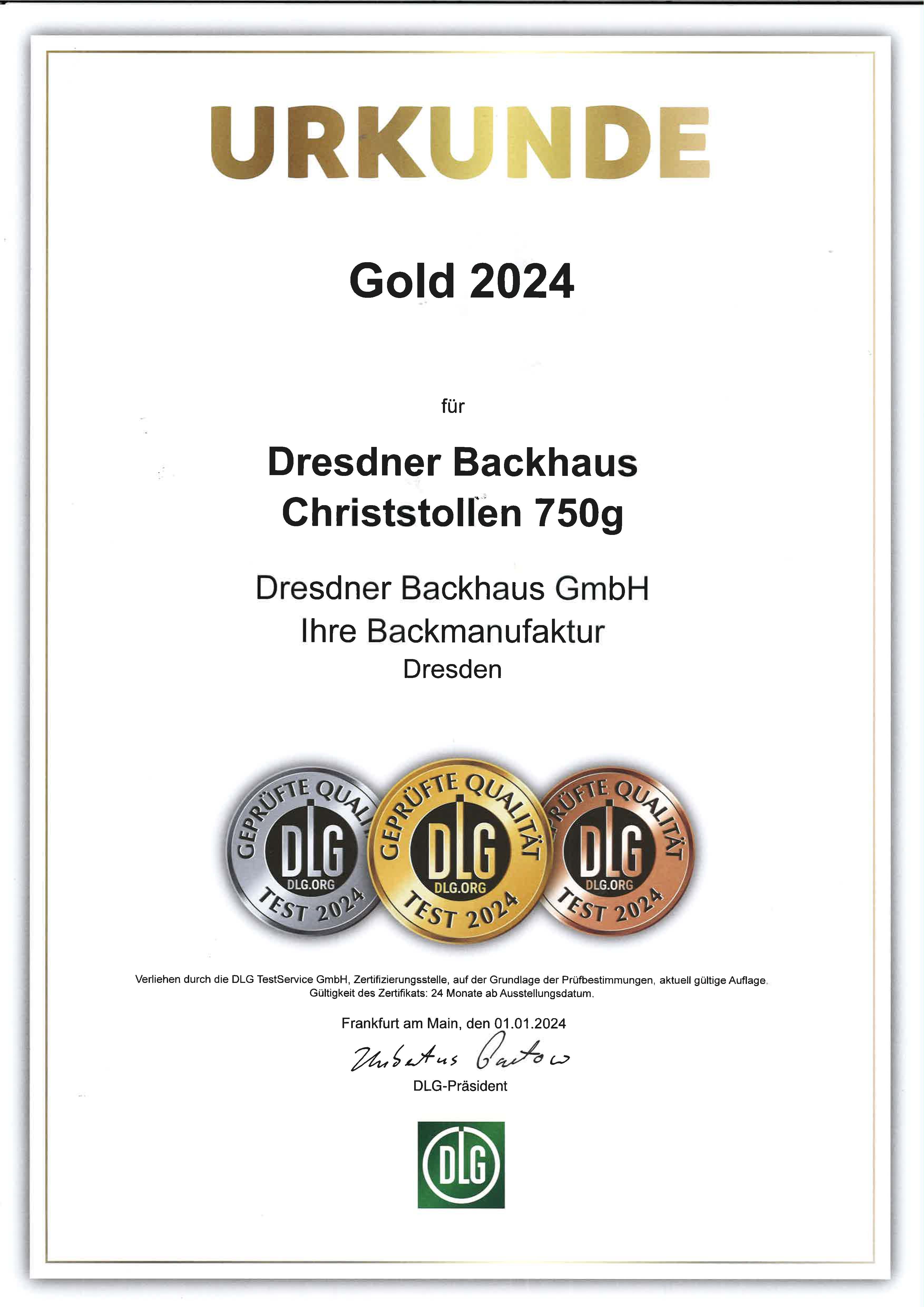 Urkunde-Gold-2024-Christollen-750g