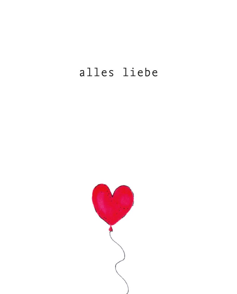 Grußkarte "Alles Liebe" 
