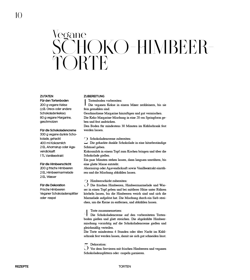 Titel und Rezepttext f